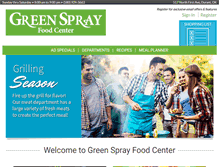 Tablet Screenshot of greensprayfoods.com